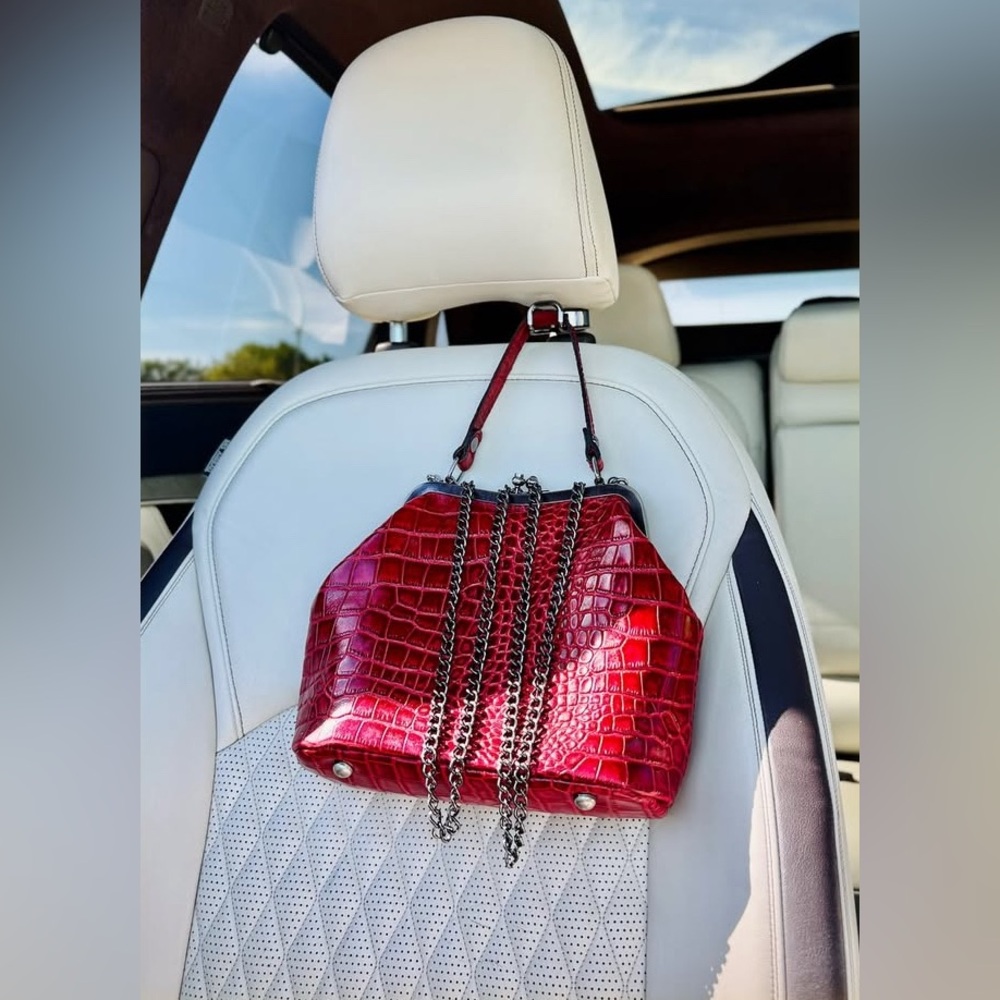 🤍Patricia Nash Laureana Red Croc Leather Bag Purse